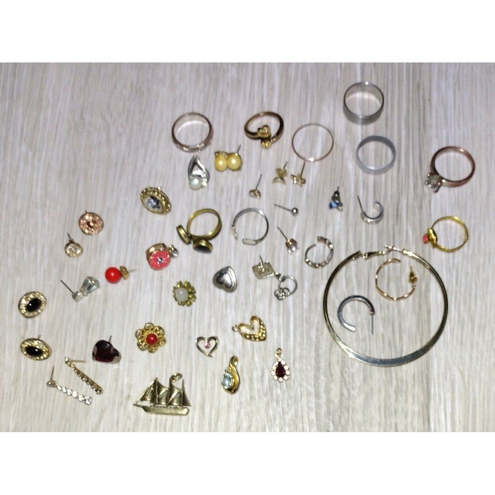 Misc Variety Jewelry Lot - Vintage, Single Earrings, Pendants, Etc.